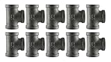 Black Cast Pipe Fitting, Tee, 3/4", 10-Pack [並行輸入品]