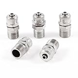 uxcell 空気圧継手　空気圧クイック クイック継手 エア工具 3mmx4mm　エアチューブ　ストレート　クイックコネクタ継手　雄ねじ　5個セット