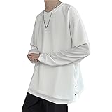 [Poperdision] メンズ 長袖 tシャツ 秋服 カットソー ティーシャツ 服 メンズ ファッション 大きい_サイズ 無地 軽い 柔らかい シルエット おしゃれ ファッション