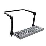 大型用 ホイールステップ 足場幅約540mm 奥行約190mm タイヤ目安17.5～24.5" 黒 耐荷重約130kg トラックステップ タイヤステップ スチール製 足場 ステップ 踏台 トラック 大