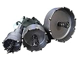 ホールソー 穴 あけ ステンレス 製 超硬 セット ドリル 切削 工具 DIY 4点 直径 40mm 60mm 70mm 80mm