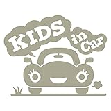 imoninn KIDS in car ステッカー　【シンプル版】　No.25　クルマさん　（グレー色）
