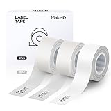 MakeID Q1 HDラベルプリンタ―用紙全面ラベル ラベルシール 純正 感熱ロール紙多巻きセット(5 x ホワイト)
