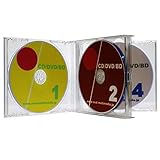 CDケース 日本製24mm厚マルチCDケース 10個セット (クリア, 日本製 4枚収納 10個)