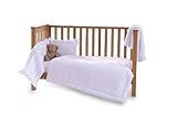 Clair de Lune Honeycomb Cot/ Cot Bed Quilt/ Bumper and Sheet Set (3 Pieces, White) by Clair de Lune