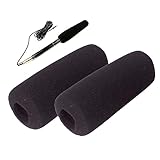 AllBright ガンマイクカバー マイクスポンジ ウィンドスクリーン マイク 風防 (120mm 2個)