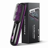 ヒートブラシ 【2024年進化モデル】コードレス ブラシアイロン ストレート マイナスイオン 静電気防止 デジタル表示 Type-C充電式 