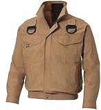 [サンエス] 空調風神服 フルハーネス仕様長袖ブルゾン 服のみ／オリジナルステッカー付【KU91400G】 (20.キャメル, LL)