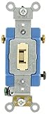 Leviton 1203-2IL 15 Amp, 120/277 Volt, Toggle Locking 3-Way AC Quiet Switch, Extra Heavy Duty Grade,