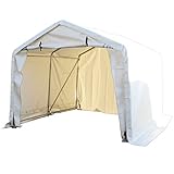 ガレージテント サイクルガレージ 8台用 約幅3000×奥行3000×高さ2400mm 白 テント 倉庫 物置き 屋外収納 ガレージ パイプ倉庫 サイクルテント イージーガレージ バイク 自転車 農機