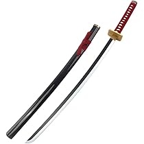 黒と赤の模造刀2本　模擬刀　武具　コスプレ　刃　刃文　コメント希望　沖縄離島不可 Amazon.co.jp: 刀 秋水 木製作 模造刀 日本刀 武士 道具 小物