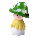 ガーデンオーナメント・置物 盆栽　 風景装飾品　庭の装飾　キノコ　イエロー