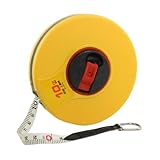 uxcell 巻き尺　メジャー　テープ　リトラクタブル　10M　イエローカバー　プラスチック　PU　金属　 13.4 x 2.6cm