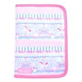 ようこそ赤ちゃんHappy母子手帳ケース（ファスナータイプ）　レースチュールとメリーゴーランド（ライトブルー）　B2802600　日本製