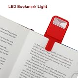 finduatのLEDブックマークライト、ブックライトReadingでベッド折りたたみ式クリップon LED読書ランプ、のための素晴らしいギフトブックLovers (レッド)