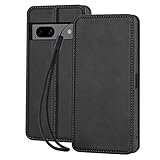 wangChuan ケース 適用 Pixel 7A 手帳型 ぴくせる 7a スマホケース レザー カード収納 内蔵マグネット式 ブラック