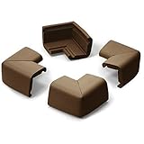 ALDORADO 4 Pcs Set Soft Baby Safe Corner Protector Brown [並行輸入品]