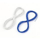 uxcell ラップワイヤー はんだ付け線の接続 はんだ付け P / N B-30-1000 ブルーホワイト 2個入り