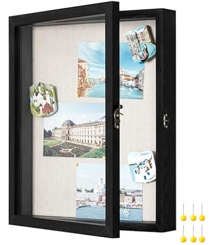 Americanflat 11x14 Front Opening Shadow Box Frame - Shatter-Resistant Glass Display Case For Wall Or Tabletop