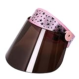 ピンクサンシェードレンズビーチハットユニセックスキッズアウトドアサマーサンハットトップなし