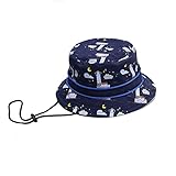 kinokoo　ベビー用ハット キッズ帽子　赤ちゃん帽子　つば広 紫外線 UVカット 日焼け止め 夏　男の子　女の子　可愛い　アウトドア　通園通学 48-54cm 標識クロス付き (52)