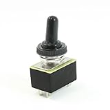 uxcell　トグルスイッチ　キャップ付き　AC　220V　3A　AC110V　6A　防水ラバーブーツ　DPST