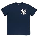 Majesticニューヨーク・ヤンキースAdult Mediumクールベースパフォーマンス半袖シャツ – ネイビーブルー