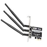 1200M PCIEワイヤレスカード Bluetooth 4.0 デュアル周波数 ワイヤレスカード Bluetoothデュアルデスクトップ 拡張カード wifi受信機