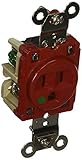 Hubbell HBL8210R Single Receptacle Hospital Grade 15 amp 125V 5-15R Red [並行輸入品]