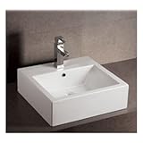 Whitehaus whkn1059 Isabella 19 5 / 8 "長方形磁器VesselバスルームシンクW、 W 19 5/8" x D 18 7/8" x H 7" WHKN1059 1