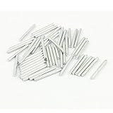 uxcell ラウンドメタルロッド 金属 DIY RCモデル ラウンドシャフト ストレートロッドバー 50個入り