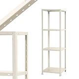 スマートラック NSTR-524 幅45×奥行30×高さ150cm 4段 ホワイト 40㎏/段