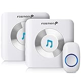 Fosmon 51002HOM ワイヤレス チャイム / ドアベル / 玄関 呼び鈴 / 呼び出し鈴【無線範囲/受信距離 300m/1000ft | 52 種チャイム音 | 4 節音量調整 | LED