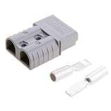 Perfk バッテリー　クイック　ディスコネクト　ウインチ　コネクタ　プラグ　（ターミナル付き付）　120A　2AWG　全3色 - グレー