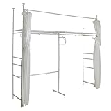 JKプラン e'walls つっぱり式クローゼットハンガーM カーテン付 ホワイト yb-0002 yb-0002-wh