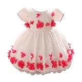 Candykids　ベビードレス ベビーデイジー 結婚式 セレモニードレス フォーマルドレス 子供服 女の子 　赤ちゃん お宮参り ティアードスカート　ベビードレス フォーマルドレス (70cm, バ