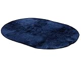 ラグ ラグマット カーペット シャギー調ラグ レスト 100×150cm 楕円形 無地 ネイビー ホットカーペットカバー 洗える ウォッシャブル 床暖房対応 おしゃれ 【IB】 #3967459