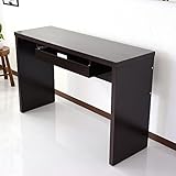 (DORIS) デスク 新機能一体型引き出し＆スライドトレー 小物や文具類を収納できるこだわり 組み立て式 幅120cm 【ポッシュ】(ブラウン)