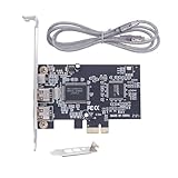 高速 1394A Firewire 拡張カード PCI Express 1X - 外付け IEEE 1394 アダプタ (ロープロファイルブラケット付き)