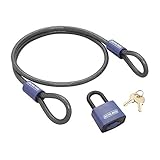 Schlage 994800 Flexible Cable with All Weather Padlock, 4-Foot by .375-Inch Cable with 40mm Padlock 