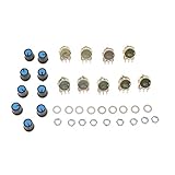 B Baosity WH148 15mm リニアポテンショメータ　9セット ノブ付き 1K-1M 高品質