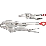 Milwaukee 48-22-3602 2-Piece - 6' Long Nose & 10' Curved Jaw Locking Pliers Set [並行輸入品]