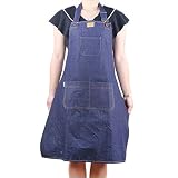 【VCJ】デニム エプロン 女性 男性 兼用 ポケット付き フリーサイズ 保育士にも