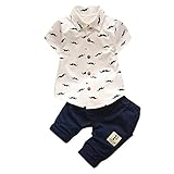 scsalgin幼児用子供用ベビー男の子Beard Tシャツトップス+ショートパンツOutfit Clothesセット 24M ブラック