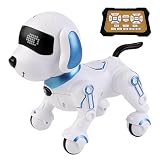 インテリジェントロボット犬 - 電動リモコンインテリジェント子供用ロボット玩具 |クリスマス、子供の日、誕生日用のインテリジェントプログラム可能な電気ロボット犬 |子供向けロボット犬のおもちゃ