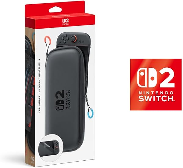 【任天堂純正品】Nintendo Switch 2 キャリングケース(画面保護シート付き) 【Amazon.co.jp限定特典】Nintendo Switch 2 ロゴデザインステッカー 同梱 - 1
