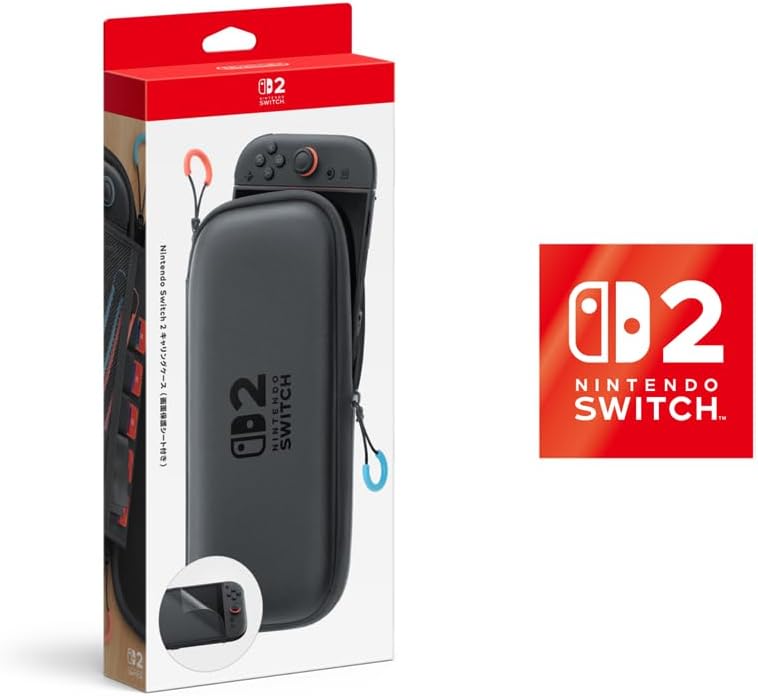 【任天堂純正品】Nintendo Switch 2 キャリングケース(画面保護シート付き) 【Amazon.co.jp限定特典】Nintendo Switch 2 ロゴデザインステッカー 同梱