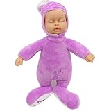 シミュレーション　可愛い　ぬいぐるみ　ドール　人形　子供　赤ちゃん　睡眠　おもちゃ　誕生日　プレゼント (パープル)