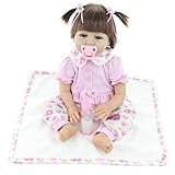 Domybest 子供玩具 人形の赤ちゃん 女の子 ままごとリアル NPK シリコン製 ソフトビニール製 ベビー ケア レーニング 着せ替えの人形服 可愛い プレゼント 出産祝い 55cm