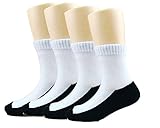 [ソミラ] SOMILA キッズ ソックス 靴下 4足セット ツートンスクール 汚れが目立たない靴下 子供 シンプル 黒白 L